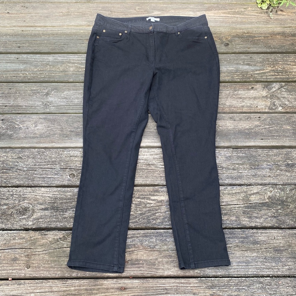 Woman Within black stretch skinny Jeans size 18W